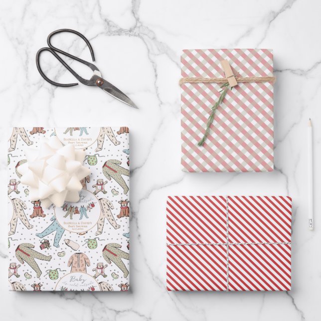 Baby seine kalte Außendusche Geschenkpapier Set (Vorderseite)