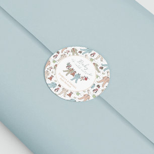 Baby seine kalte Außendusche Runder Aufkleber