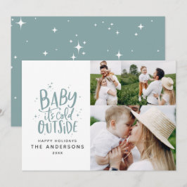 Baby seine Kälte außerhalb der Typografie Weihnach Save The Date