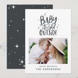 Baby seine Kälte außerhalb der Typografie Weihnach Save The Date