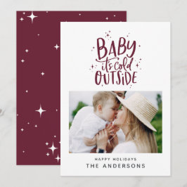 Baby seine Kälte außerhalb der Typografie Weihnach Save The Date