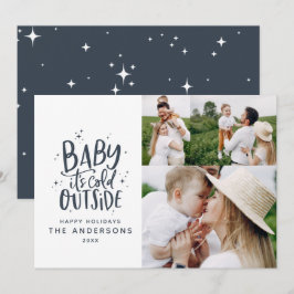 Baby seine Kälte außerhalb der Typografie Weihnach Save The Date