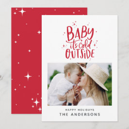 Baby seine Kälte außerhalb der Typografie Weihnach Save The Date