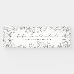 Baby seine Kälte außerhalb der Whimsical Floral Li Banner