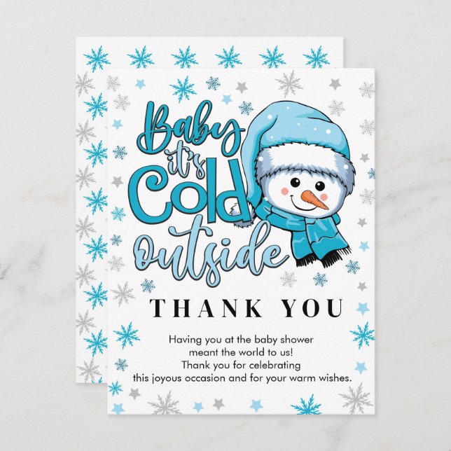 Baby seine Kälte draußen dank Karten (Vorne/Hinten)