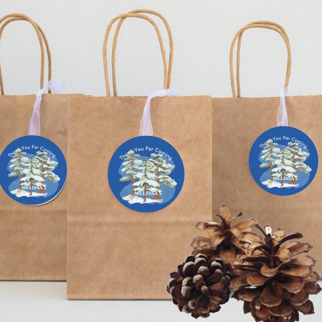 Baby seine Kälte draußen königsblau danke Ihnen Runder Aufkleber (Von Creator hochgeladen)