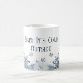 Baby seine Kälte draußen Snowflakes Blau Kaffeetasse