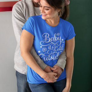 Baby seine kalte Outdoor Blue Womens Holiday Tri-Blend Shirt