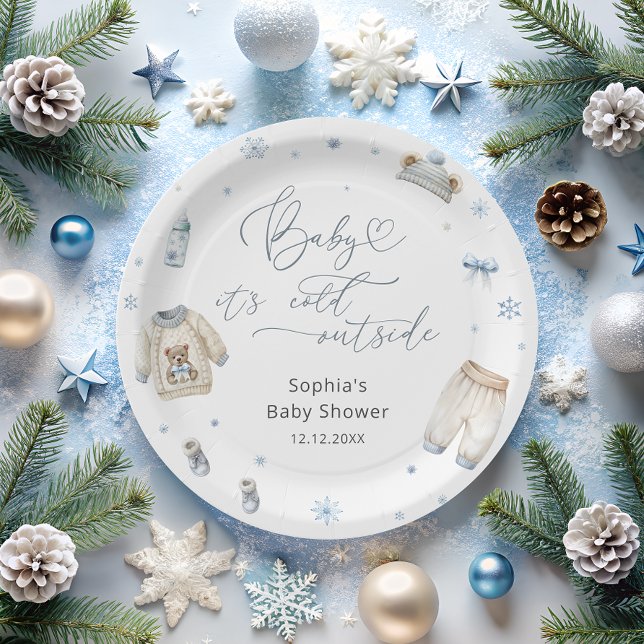 Baby seine kalte Outdoor Winterkleide Babydusche Pappteller (Von Creator hochgeladen)