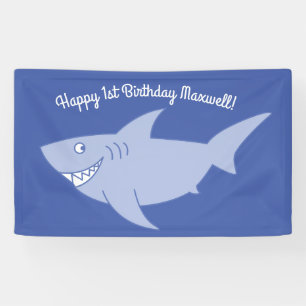Baby Shark 1. Geburtstag Party Banner Dekoration