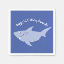 Baby Shark 1. Geburtstag Party Napkins Serviette