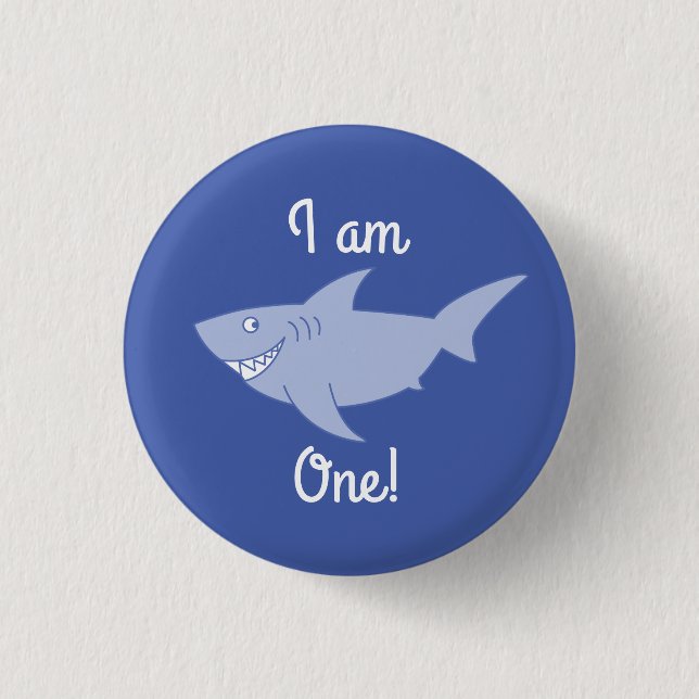 Baby Shark 1st Birthday Button Button (Vorderseite)