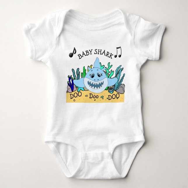 Baby Shark Baby Baby Strampler (Vorderseite)