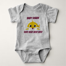 Baby shark baby bodysuit