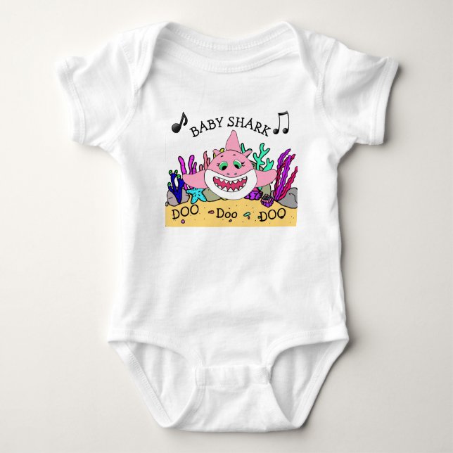 Baby Shark Baby Strampler (Vorderseite)