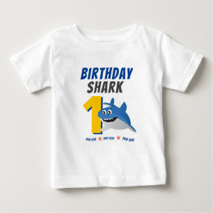 Baby Shark Birthday Shirt mit individuellem Alter