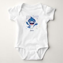 Baby Shark Blue White Niedlich Funny Baby Dusche