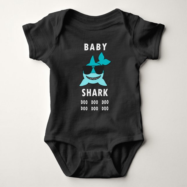 Baby Shark Bodysuit Doo Doo Funny Shark Shirt (Vorderseite)