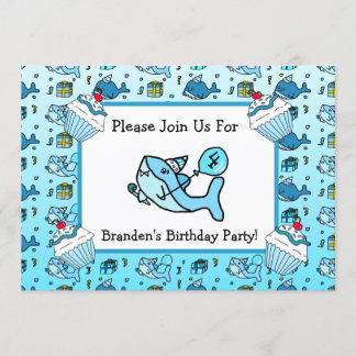 Baby Shark Boy's Geburtstag Einladung