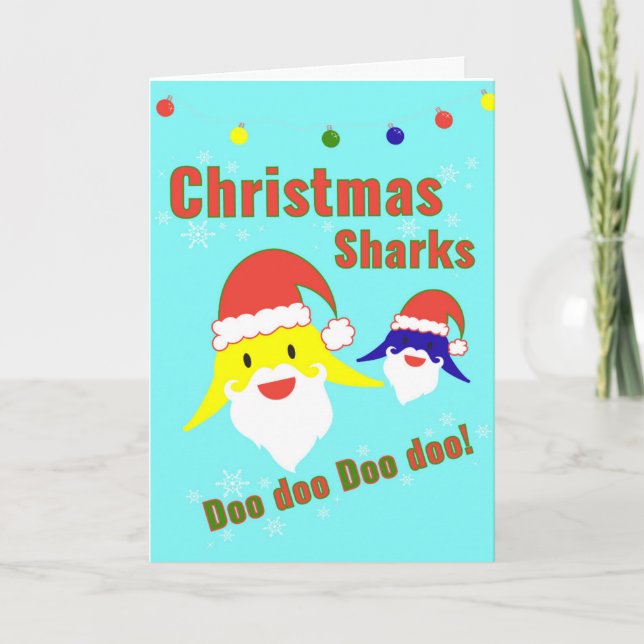 Baby Shark Christmas Card Karte (Vorderseite)