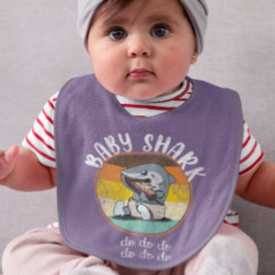 Baby Shark Do Do Do Retro Vintage Babylätzchen