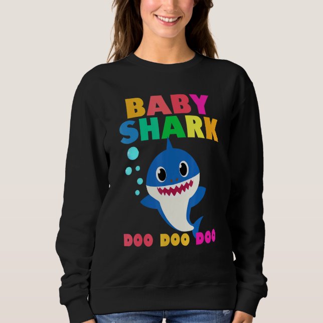 Baby Shark Doo Doo Baby Mommy Daddy Kids Sweatshirt (Vorderseite)
