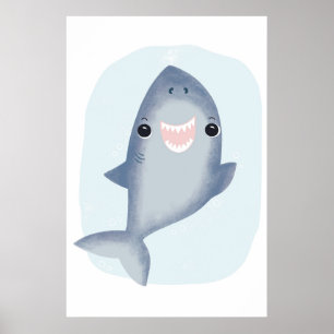 Baby Shark Handtuch für Kinder Jungen Ozean Thema  Poster