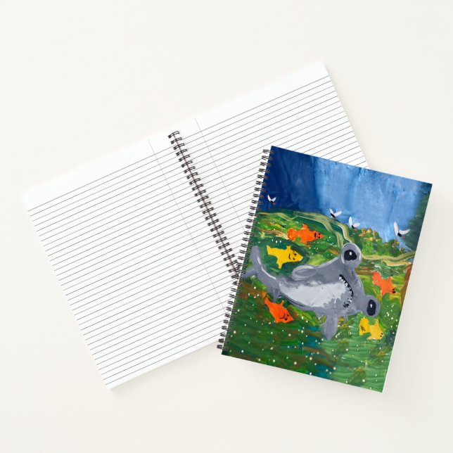 Baby Shark "Kunst von Kindern" Notizbuch (Innenseite)