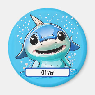Baby Shark Magnet mit individueller Nametag