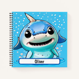 Baby Shark Notebook mit individueller Nametag Notizbuch