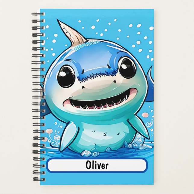 Baby Shark Planner mit individualisierbarem Nameta Planer (Vorderseite)