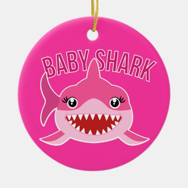 Baby Shark Xmas Weihnachtsbaum Ornament (Vorne)