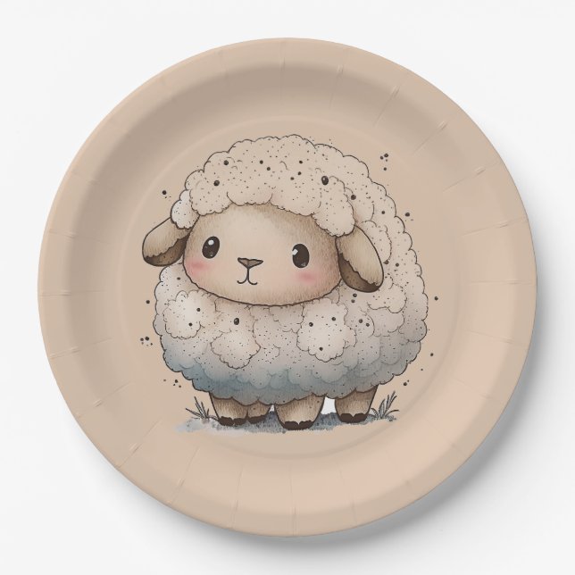 Baby Sheep Pappteller (Vorderseite)