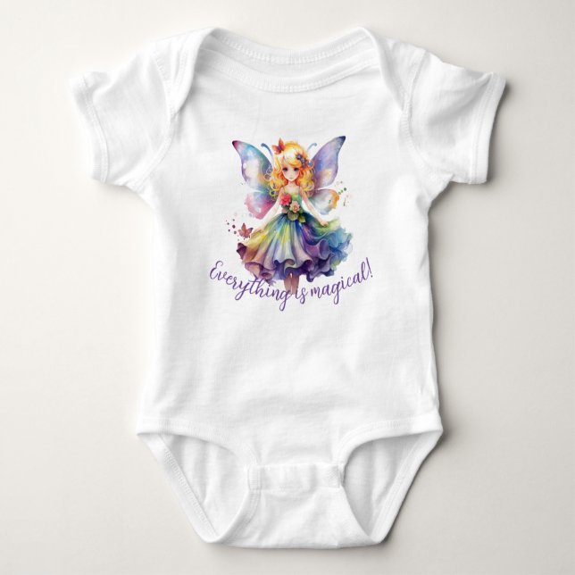 Baby Shirt Alles ist ein magischer Haartrockner (Vorderseite)