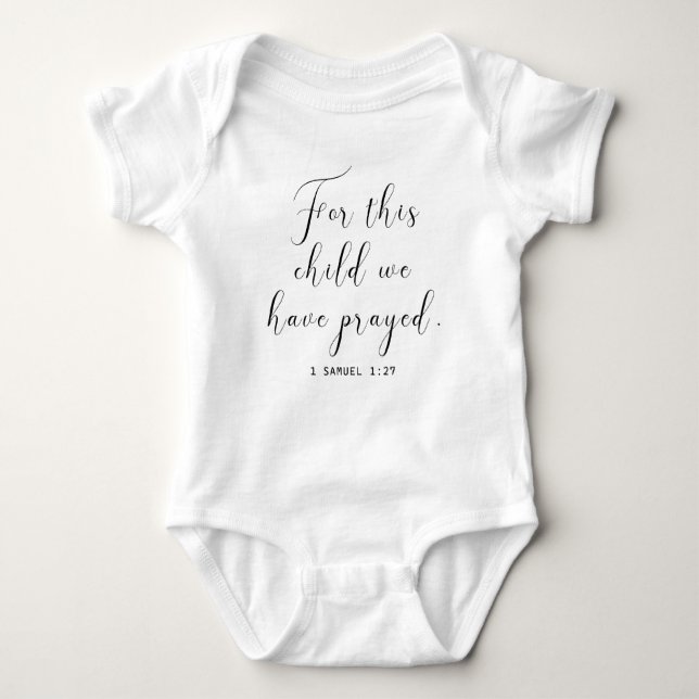 Baby-Shirt mit Bible Verse - Christliches Babygesc Baby Strampler (Vorderseite)
