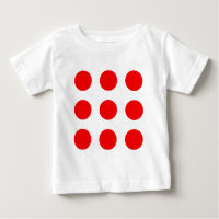 Baby-Shirt mit roten Polka-Punkten