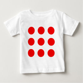 Baby-Shirt mit roten Polka-Punkten Baby T-shirt