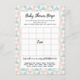 Baby Showbingo Ratet die Geschenkkarte Begleitkarte