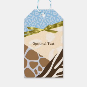 Baby Showboys Blue Safari Thema Printwerbung Geschenkanhänger