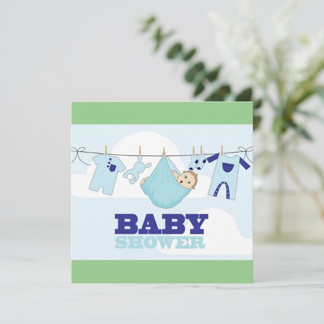 Baby Showeinladung Karte (Stehend Vorderseite)