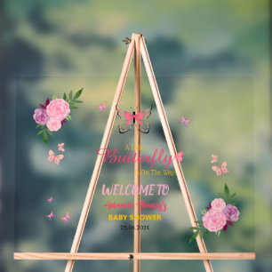 Baby Shower Acryl-Willkommensschild 'Kleiner Schme Acrylschild