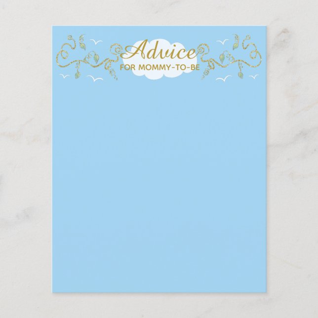 Baby Shower Advice Card "Castle in the Sky" (Vorderseite)
