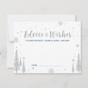 Baby Shower Advice Card für Mama, Eltern Hinweiskarte