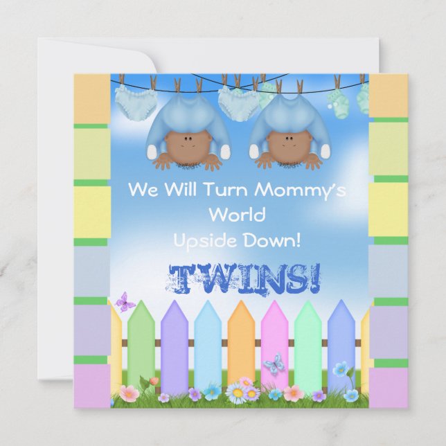 BABY SHOWER AFRIKANISCHE ZWEI JAHRE EINLADUNG (Vorderseite)