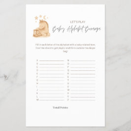 Baby Shower Alphabet Game Flyer