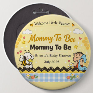 Baby Shower Anstecker   Mama wird Biene   Kleines  Button