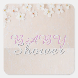 Baby-Shower-Aufkleber Quadratischer Aufkleber