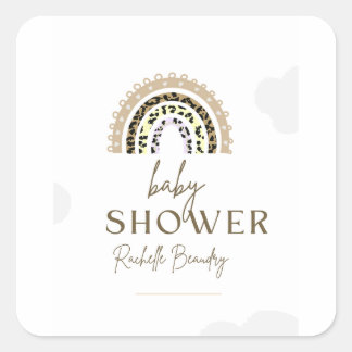 Baby-Shower-Aufkleber | Süßes Baby-Themen-Aufklebe Quadratischer Aufkleber