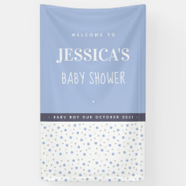 Baby Shower Baby Boy Blue Custom Banner