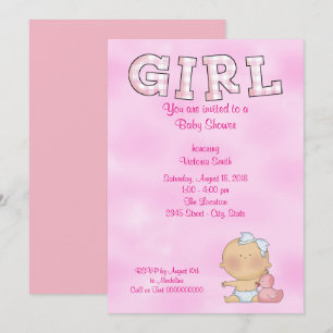 Baby Shower Baby Girl Einladung